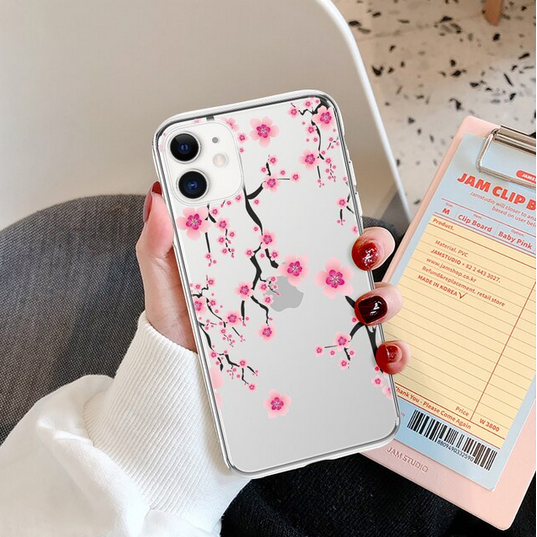 Flower Leaves Clear Cover Case for Google Pixel 6 Pro 5A 4A