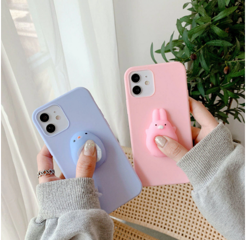 Squishy 3D Cartoon Animal Cover Case for Apple iPhone 14 13 12 Pro Max