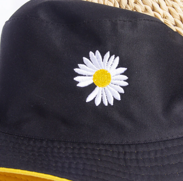 Unisex Bucket Hat Double-Side Daisy Hat Sun Hat Cap Double-sided wear