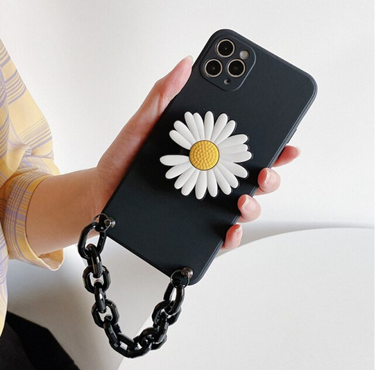 Flower Stan Holder Chain Strap Cover Case for OnePlus 10 Pro 9 Pro 8T