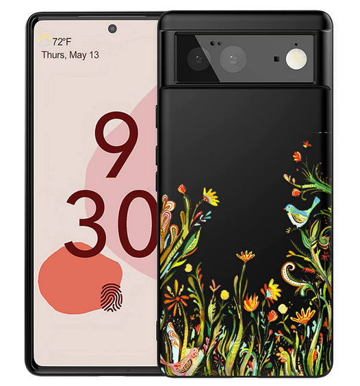 Fashion Flower Leaf Floral Cover Case for Google Pixel 7 6 Pro 5A 4A
