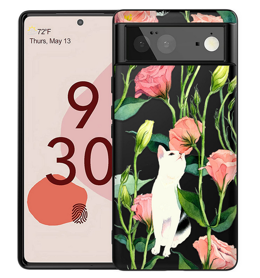 Fashion Flower Leaf Floral Cover Case for Google Pixel 7 6 Pro 5A 4A