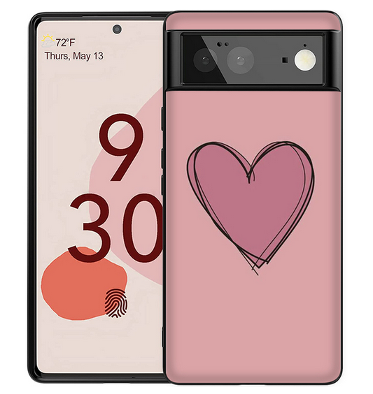 Fashion Love Heart Pink Blue Cover Case for Google Pixel 7 Pro 6 Pro 5