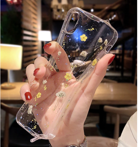 Floral Real Dried Flowers Clear Cover Case for OnePlus 10 Pro 9 Pro 8T