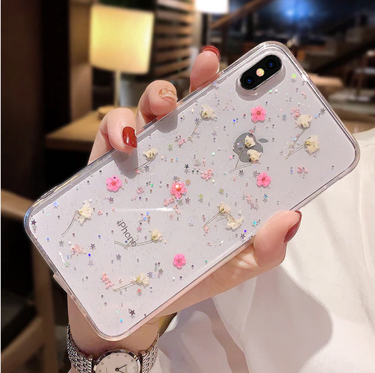 Floral Real Dried Flowers Clear Cover Case for OnePlus 10 Pro 9 Pro 8T
