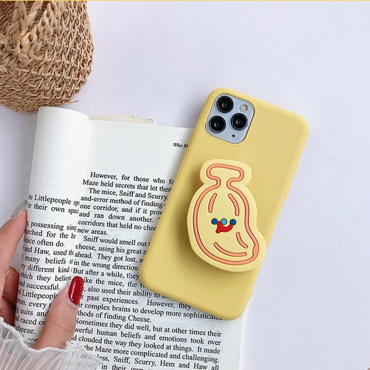 Cartoon Fruit Stand Holder Case For Samsung Galaxy S23 S22 Plus Ultra
