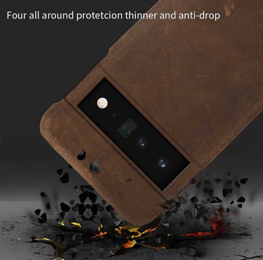 Retro Vintage Leather Protective Cover Case for Google Pixel 7 Pro 5A