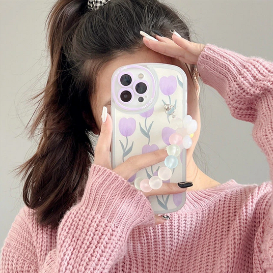 3D Flower Wrist Tulip Cover Case for Apple iPhone 15 14 13 ProMax Mini