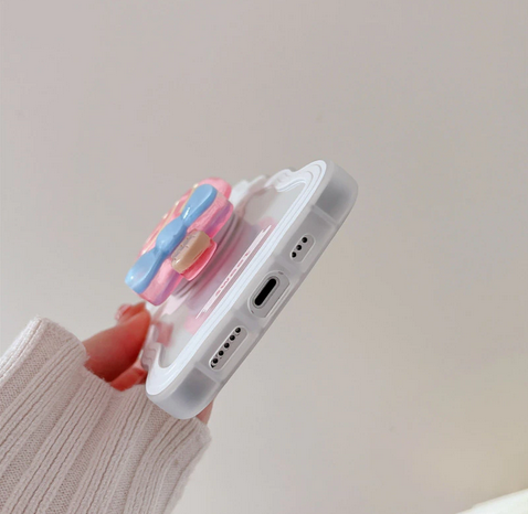 Ice Cream Ring Holder Stand Wave Cover Case for Apple iPhone 14 13 12