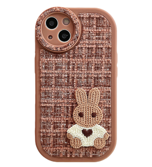 3D Cartoon Rabbit Wool Cover Case for Apple iPhone 15 14 13 12 Pro Max