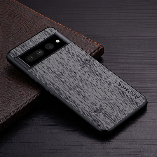 Bamboo Wood Pattern PU Leather Cover Case for Google Pixel 7 Pro 7A
