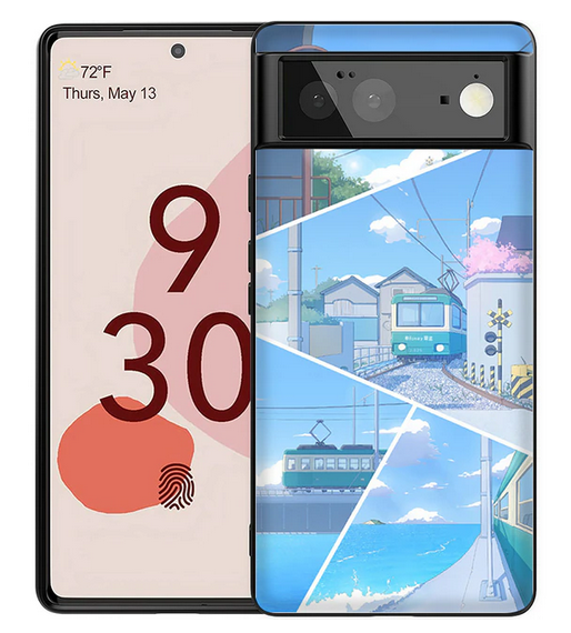 Japanese Anime Landscape Train Cover Case for Google Pixel 7 6 Pro 5A