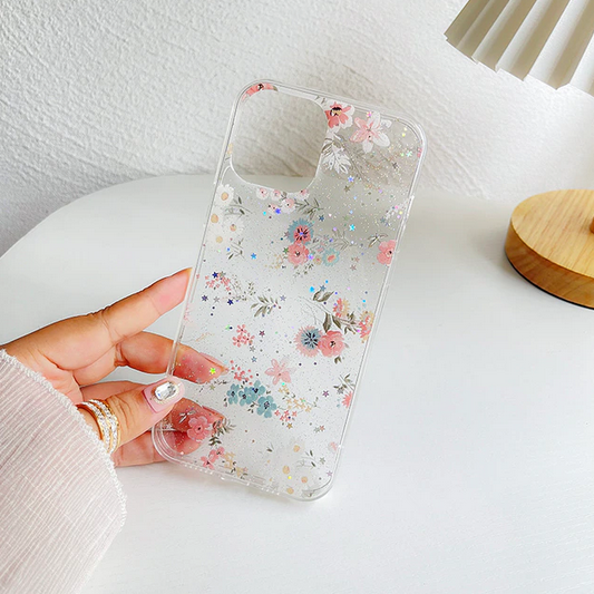 Flower Floral Clear Silicone Case For Samsung Galaxy S23 S22 S21 Ultra
