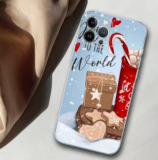 Girl Merry Christmas Snow Deer Case for Apple iPhone 14 13 12 Pro Max