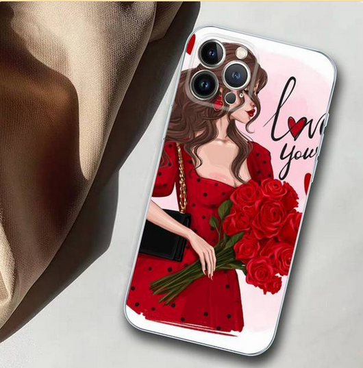Girl Merry Christmas Snow Deer Case for Apple iPhone 14 13 12 Pro Max