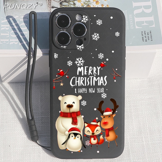 Merry Christmas Santa Claus Snow Case for Apple iPhone 14 13 12 ProMax