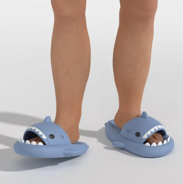 Shark Slippers Thick Sandals Flip Flops For Outdoor Beach Bathroom