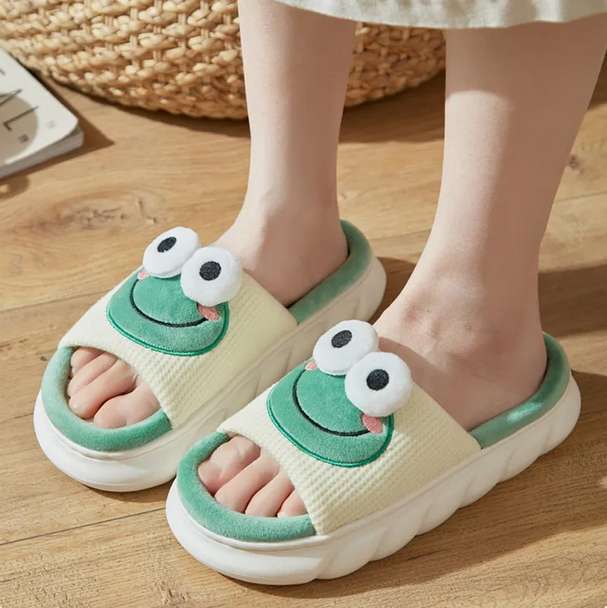 Autumn Cute Animals Slippers Fluffy Winter Warm Slippers Funny Shoes