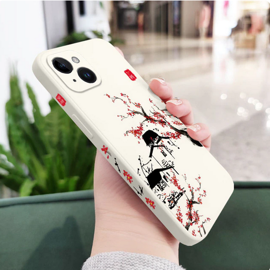 Blossom Flowers House Cover Case for Apple iPhone 15 14 13 12 Pro Max