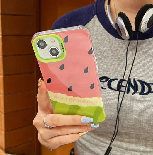 Summer Watermelon Silicone Cover Case for Apple iPhone 15 14 13 12 Pro
