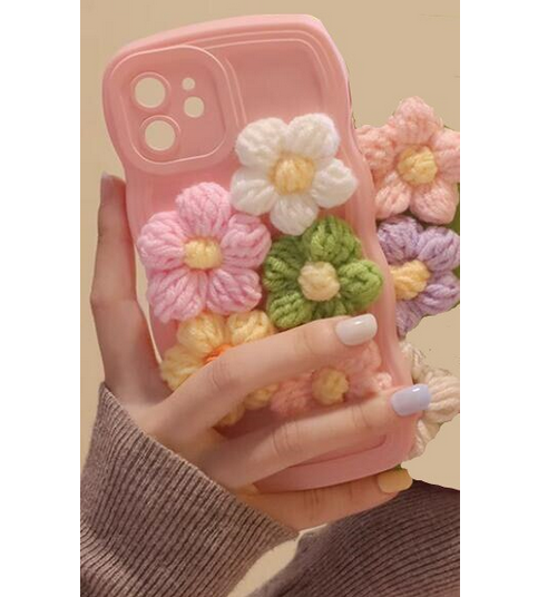 3D Flower Colorful Wavy Cute Case For Samsung Galaxy S23 S22 S21 Ultra