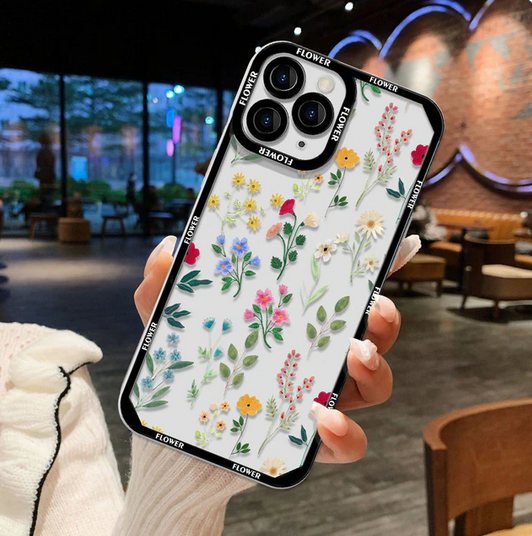 Flower Floral Silicone Clear Case For Apple iPhone 14 13 12 11 Pro Max