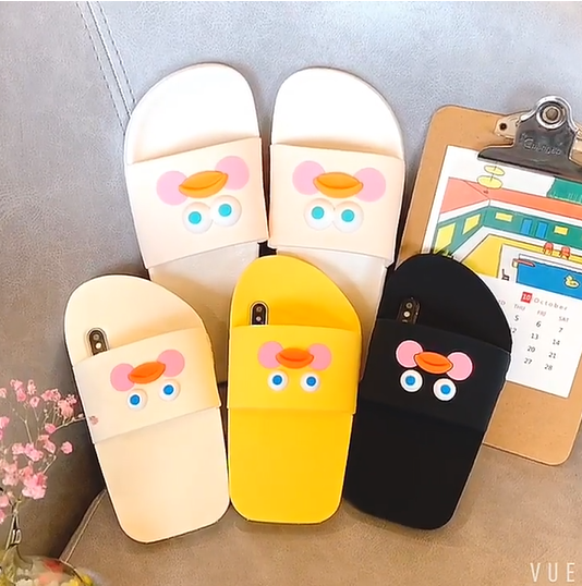 3D Duck Slippers Shoes Funny Case For Apple iPhone 15 14 13 12 Pro Max