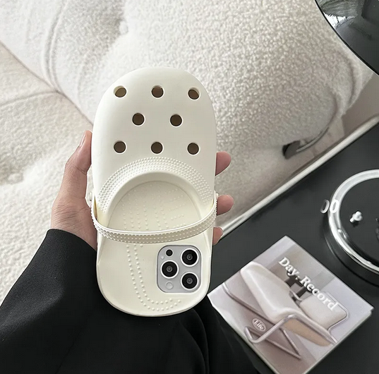 Funny 3D Slippers Shoes White Case For Apple iPhone 15 14 13 12 11 Pro
