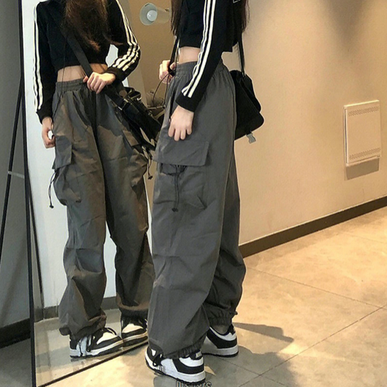 Fashion Y2K Clothing Low Waist Pants Trousers Women Cargo Pants Outfit