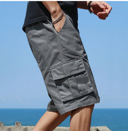 Summer Cargo Shorts Outfits Multi-Pocket Men Trousers Trend Casual
