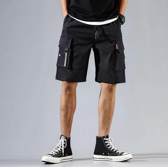 Summer Cargo Shorts Outfits Multi-Pocket Men Trousers Trend Casual