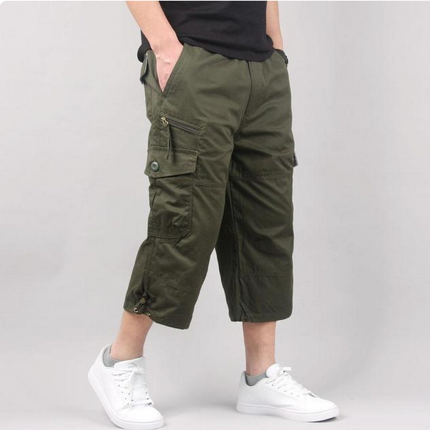 Summer Cargo Shorts Outfits Multi-Pocket Men Casual Plus Size Casual