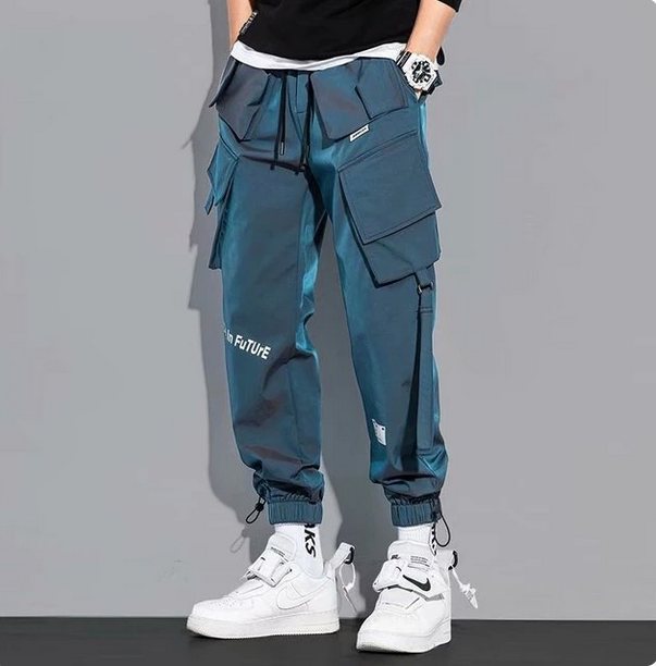 Trendy Streetwear Men's Cargo Pants Multi-pocket Casual Trousers