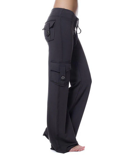 Y2K Thin Cotton Trendy Women Cargo Pants Casual Trousers Plus Size