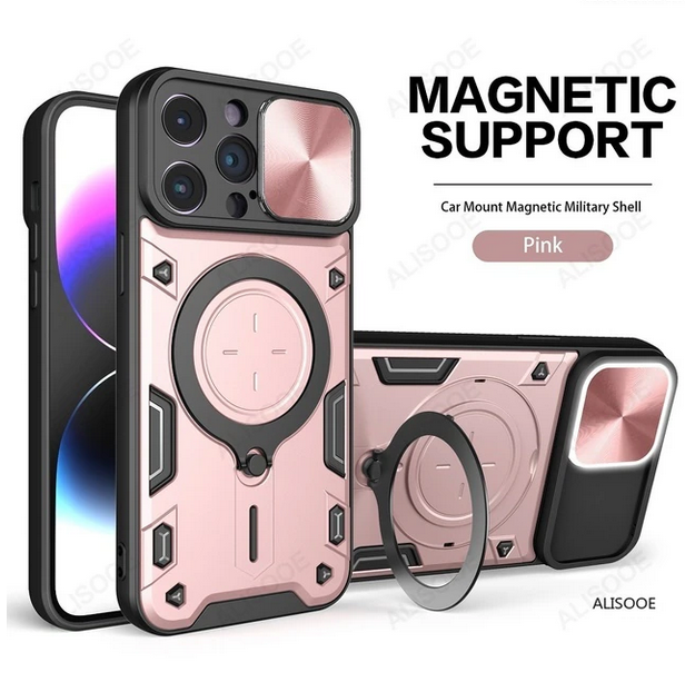 Magnetic Ring Stand Holder Case for Apple iPhone 15 14 13 12 11 ProMax