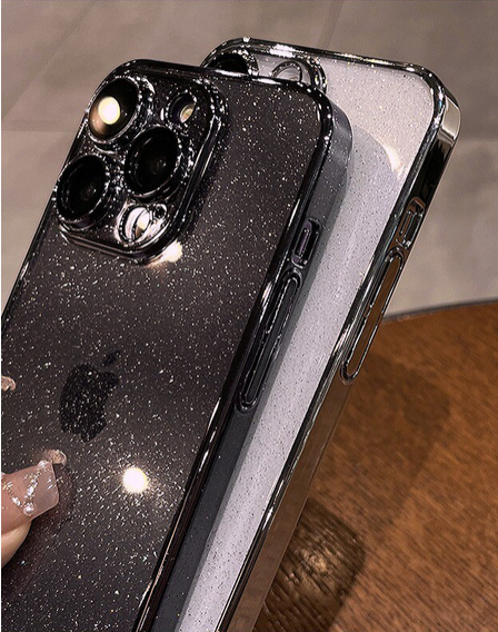 Transparent Bling Glitter Clear Case for Apple iPhone 15 14 13 12 Pro