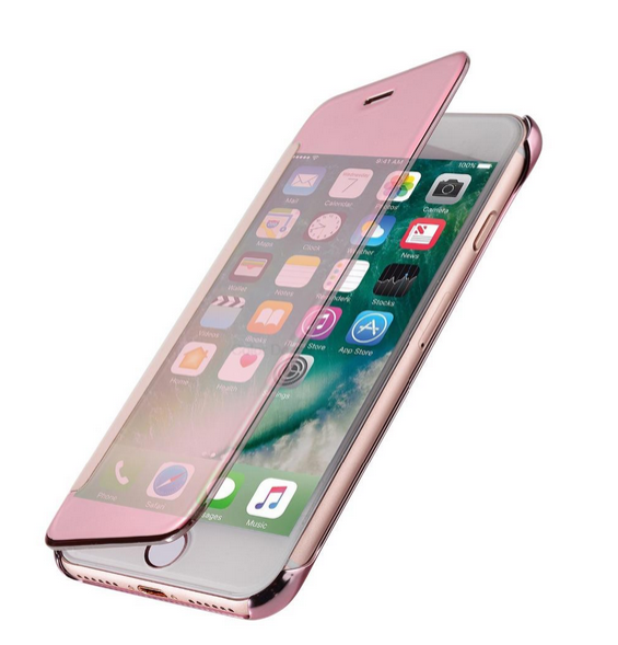 Luxury Flip Full Protection Clear PC Case for Apple iPhone 15 14 13 12