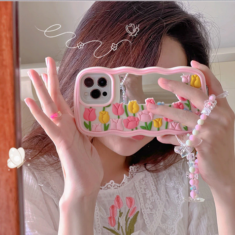 Flower Strap Lanyard Pearl Case for Apple iPhone 15 14 13 12 11 ProMax