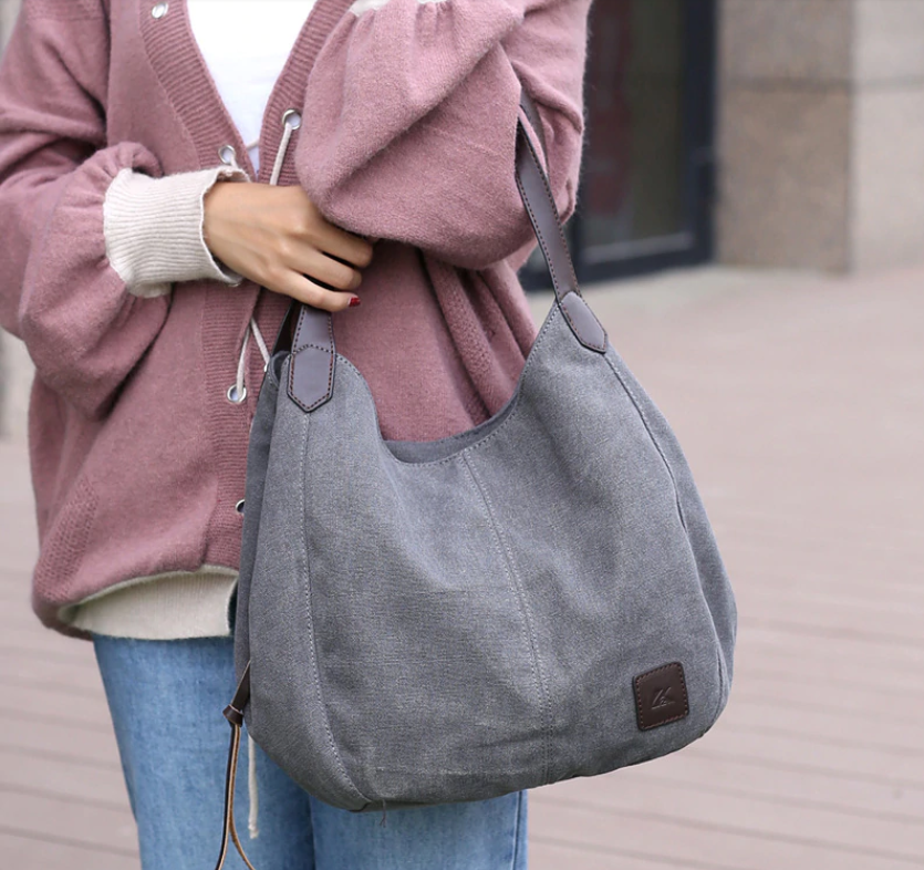 Shopping Tote Fashion Top-handle Bags Canvas Big Quantity Lady Bag