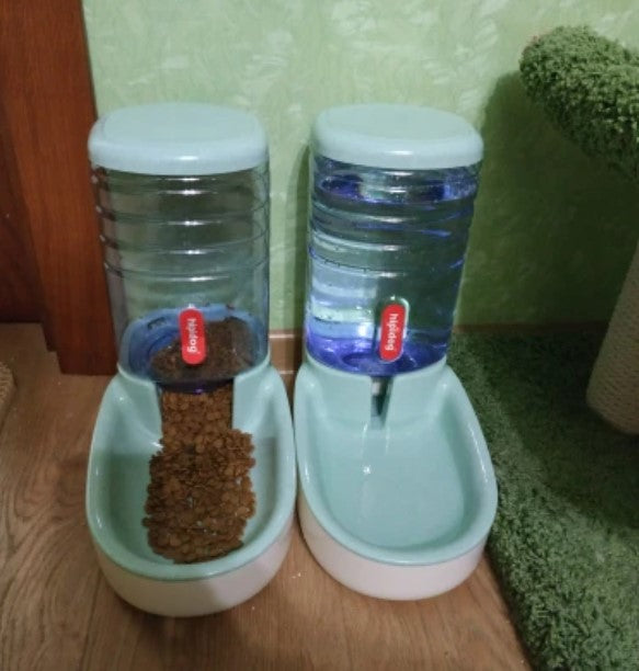 3.8L Pet Dog Water Food Automatic Drinker Feeder Dispenser Accessory