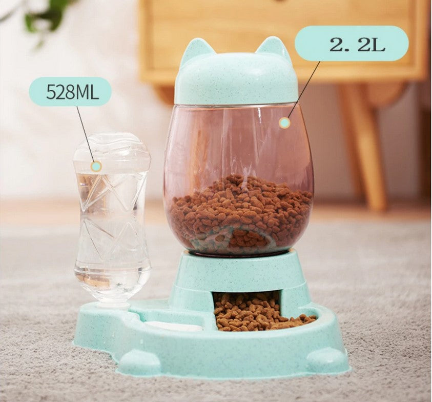 Bowl Pet Dog Water Food Automatic Drinker Feeder Dispenser Accessory