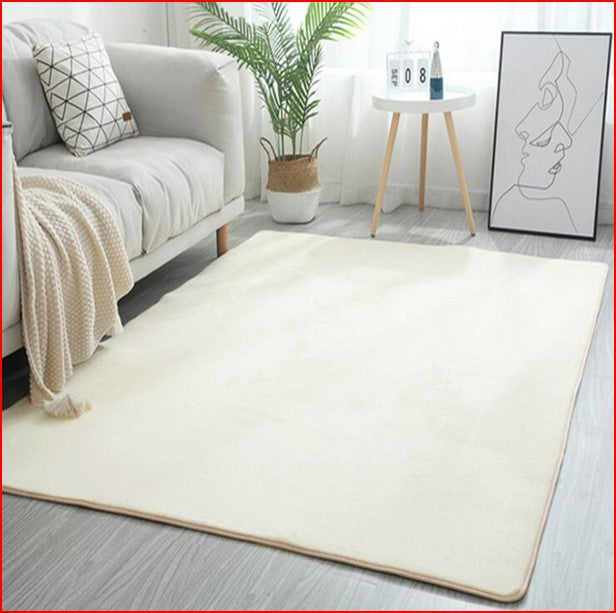 Simple Coral fleece Rectangular Carpet Mat Living Room Home Decoration
