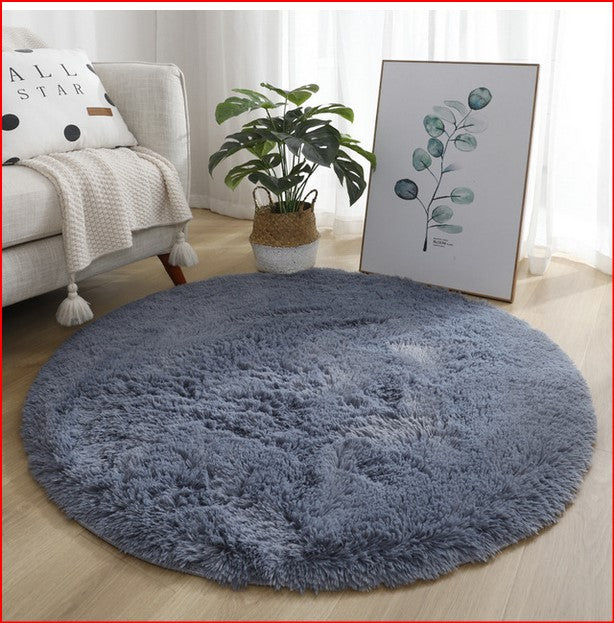Soft Fluffy Thick Plush Round Carpet Mat Living Room Home Decoration