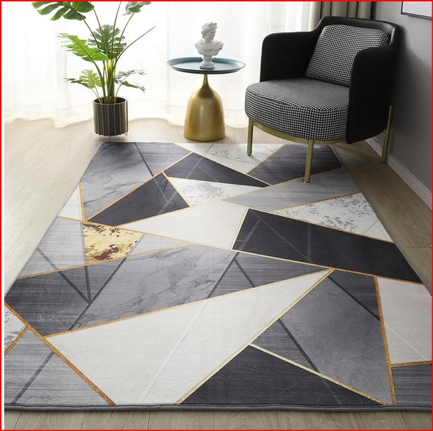 Geometric Printed Rectangular Carpet Mat Living Room Home Decoration