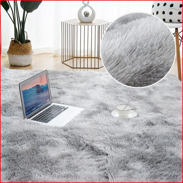 Soft Fluffy Thick Plush Rectangle Carpet Mat Living Room Home Decor