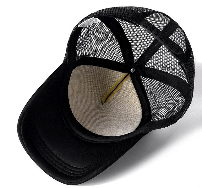Unisex Comfortable Casual Plain Mesh Baseball Cap Adjustable Snapback