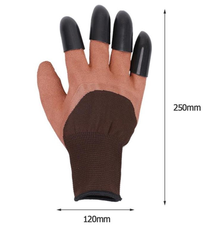 Glove With Claws ABS Plastic Gardening Digging Planting Waterproof