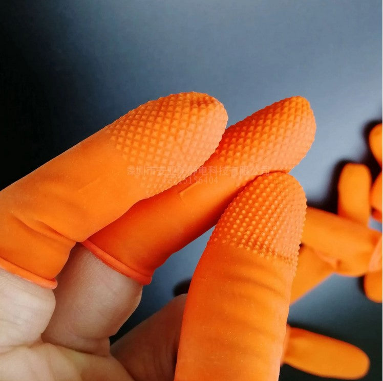 100PCS Latex Rubber Finger Cots Anti-static Fingertips Protector Glove
