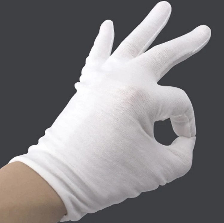 1 pair White Cotton Gloves Household Cleaning Multi-functional Glove