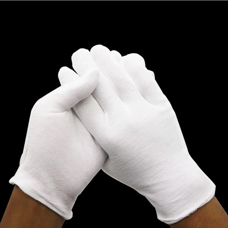 1 pair White Cotton Gloves Household Cleaning Multi-functional Glove